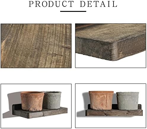 Freezing point Small Floating Shelves for Wall Set of 2 Natural Wood 8×4Inch Wall Shelf Mini Corner Shelf Decor Plant Di