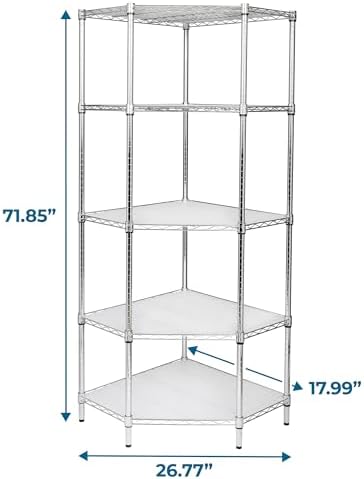 Honey-Can-Do Chrome 5-Tier Corner Shelf