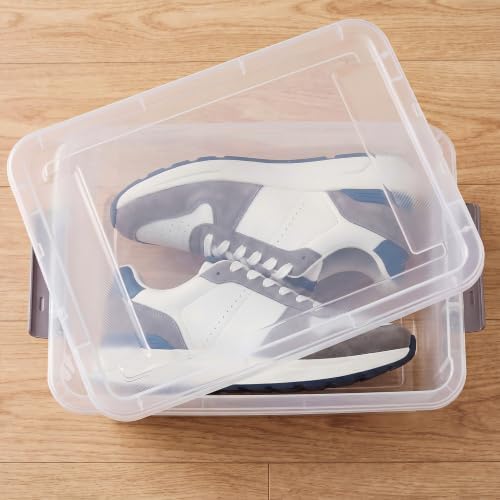 Citylife 2-Pack 17 QT Clear Plastic Storage Bins with Latching Lids