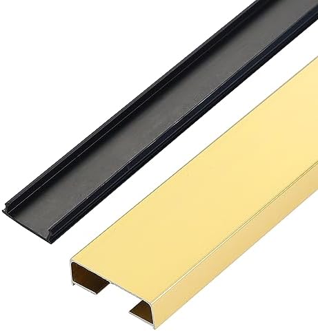 Aluminium Alloy U Shape Edge Trim Strip Decoration Profiles with Base, Metal Cable Raceway Cord Protector Hider Condense