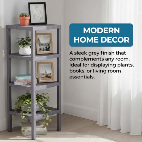 Honey-Can-Do Grey 4-Tier Storage Shelf