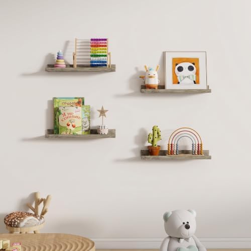 Dreamland Picture Ledge Shelf for Wall, Floating Shelves Set of 2,20 inch Long Floating Shelves with Lip for Living Room