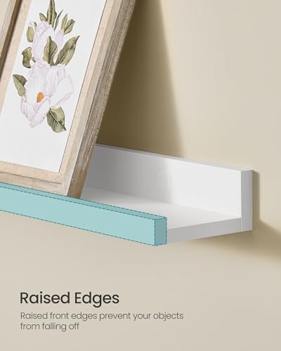 SONGMICS Floating Wall Shelves, Set of 3, 15-Inch Wide