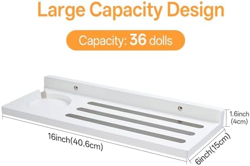 Gieanoo for Tonie Shelf with Wall Mount Storage 30-36 Characters,White