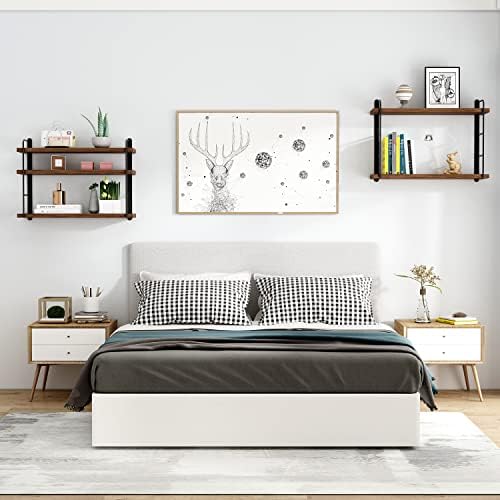 MXCSE Shelves on Wall, Floating Bookshelves, Shelves for Room Wall (Brown)