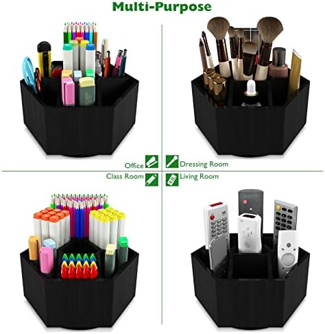 Colored Pen Pencil Holder Organizer for Desk with 7 Compartments