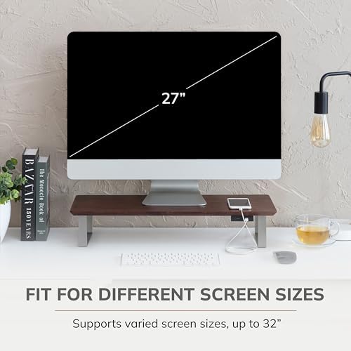 Anji Mountain Monitor Stand for Desk - Desktop Organizer & Laptop Riser, Ergonomic Monitor Riser, Space-Saving, Durable,