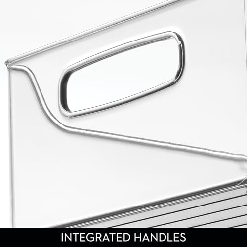 iDesign Stackable Clear Plastic Storage Bin, 4-Pack