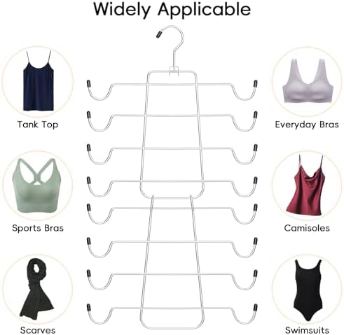 TomCare 4 Pack Space Saving Hangers, 2 Tank Top and 2 Leggings Organizers