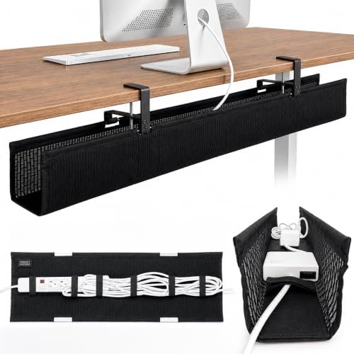 Perfect POSTURE Cable Management Tray Clamp Mounted Desk Organizer - 38"