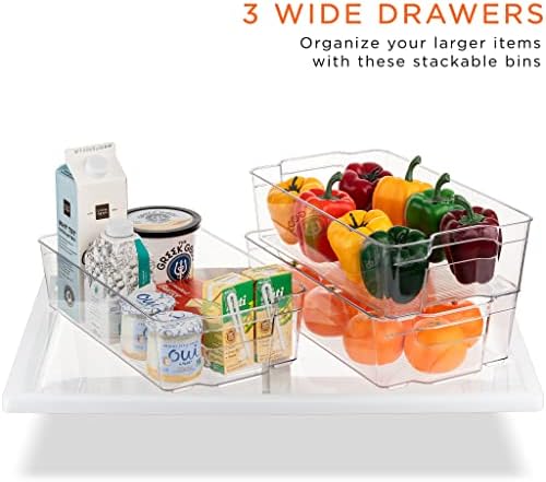Sorbus Fridge Organizers and Storage Bins for Pantry & Fridge (8 Piece Set)