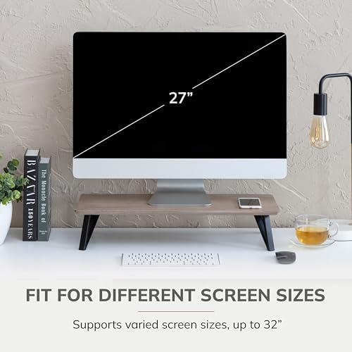 Anji Mountain Monitor Stand for Desk - Desktop Organizer & Laptop Riser, Ergonomic Monitor Riser, Space-Saving, Durable,