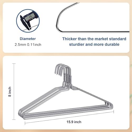 SPECILITE Wire Metal Clothes Hangers Bulk 200 Pack, Ultra Thin, Silver