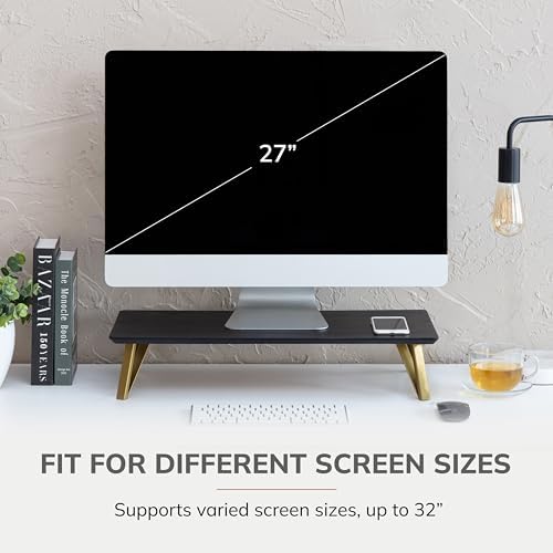 Anji Mountain Monitor Stand for Desk - Desktop Organizer & Laptop Riser, Ergonomic Monitor Riser, Space-Saving, Durable,