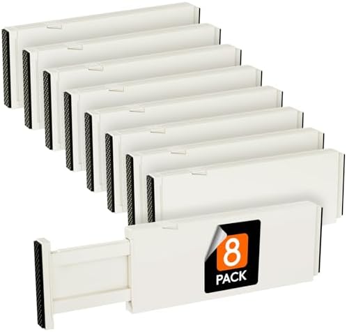 Lifewit 4" High Upgrade Drawer Divider, Adjustable Drawer Organizer Clothes