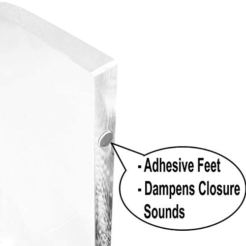 AMT Clear Acrylic Monitor Stand Riser 2 Tier, 5.5 Inches High Clear Computer Desk Organizer Shelf for Multi Media PC Sto
