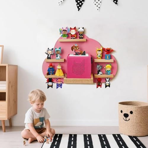 Cloud Tonie Shelf Compatible Toniebox 2 and 1,Pink Tonie Storage