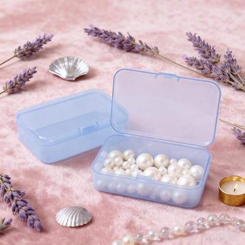 LJY 28 Blue Rectangular Plastic Boxes, 3.3 x 2.2 x 1 in for Packing Samples