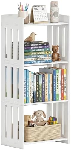 HAYOFAMY 4 Tier Bookshelf for Small Spaces 36.6”H Bookcase