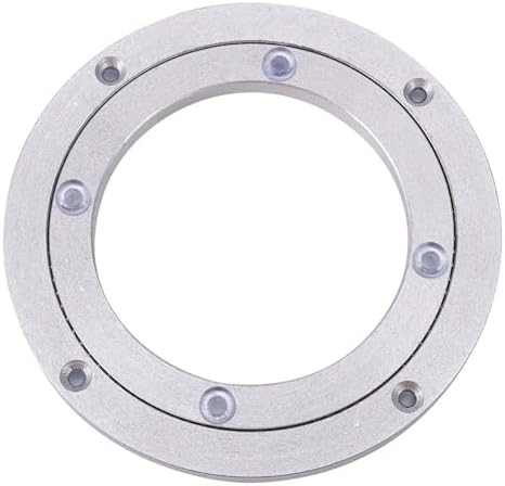 360 Degree Swivel Turntable Heavy Duty Aluminum Alloy, Rotating Stand Smooth Silent Bearing Lazy Susan 6 inch for Cake D