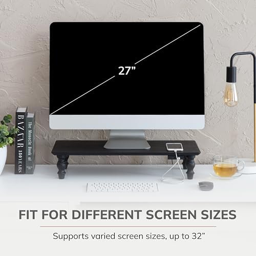 Anji Mountain Monitor Stand for Desk - Desktop Organizer & Laptop Riser, Ergonomic Monitor Riser, Space-Saving, Durable,