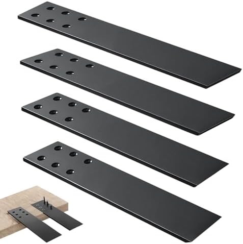 Countertop Support Brackets Heavy Duty 4 Pack 1/4" Thick 14 Inch Flat Hidden Knee Wall Countertop Bracket for Granite Qu