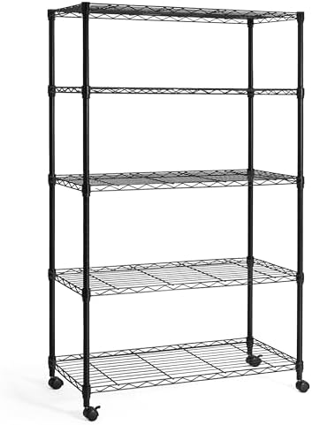 CAPHAUS 3/4/5-Tier Adjustable Height Wire Shelving Unit, Wire Rack Shelving, Metal Steel Storage Shelves, Garage Shelvin
