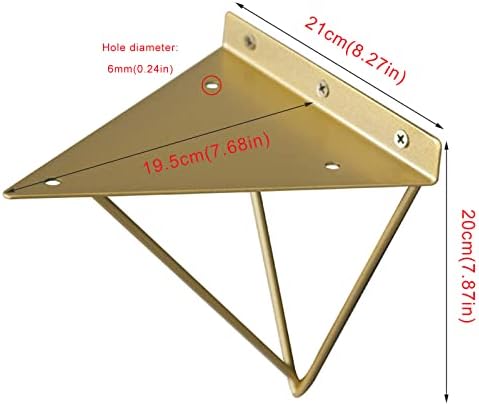 Pxzybd Brackets for Shelves Decorative, 2 Pcs Heavy-Duty Hairpin Shelf Brackets, Floating Metal Shelf Supporter, Shelvin