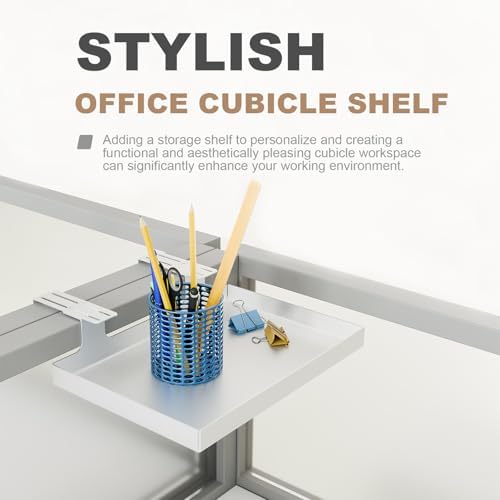 Office Cubicle Shelf - 8.3'' x 5.5'' x 1.7'' Storage Organizer Floating Corner Rack Hanging Shelf Adjustable Home Office