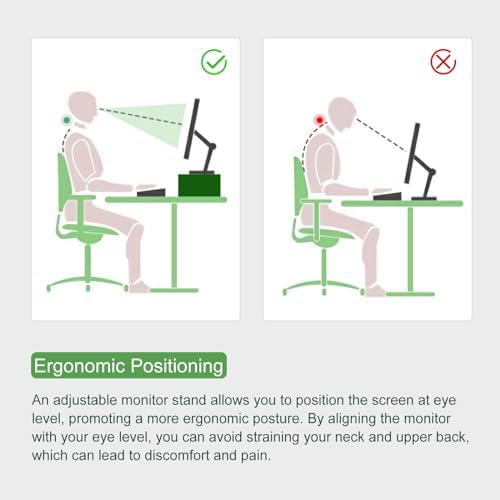 Wood Monitor Stand Riser -Desk Stand Wood for Computer/Laptop/TV Printer - Monitor Arms & Stands Desk Riser for Office O