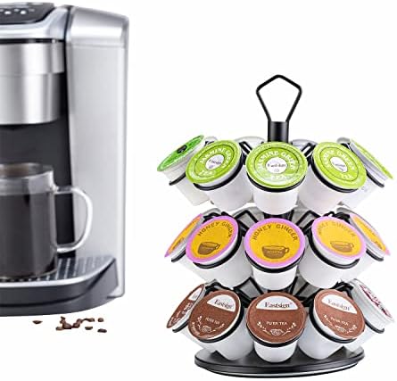 K-Cup Storage Coffee Capsules Pod Holder Carousel Capsule Display Storage for k-cup（27pods-3tiers）