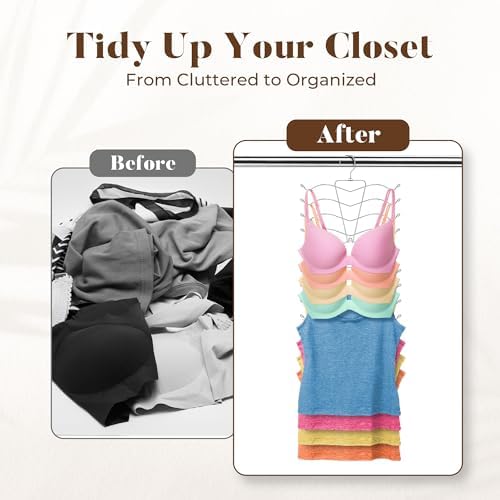 HOUSE DAY Bra Hangers 2 Pack, Tank Top Hangers Space Saving Hanger for Closet Organizers and Storage, Bra Organizer Clos