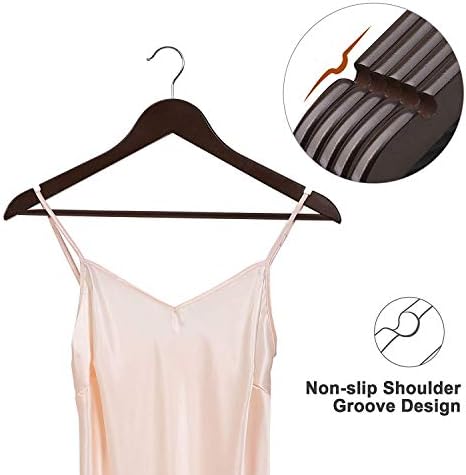 Lotus Wooden Hangers, Solid Wood Shirt Hangers,Dress Coat Jacket Clothes Hangers,with Extra Smooth Finish, 360 Degree Sw
