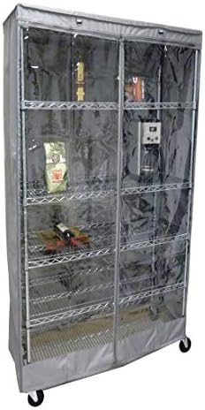 Formosa Covers Clear Front Wire Shelf Cover 36x20x60" Grey No Shelf