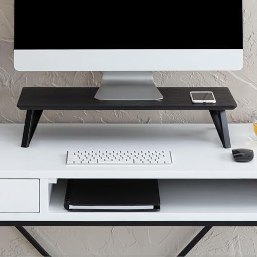 Anji Mountain Monitor Stand for Desk - Desktop Organizer & Laptop Riser, Ergonomic Monitor Riser, Space-Saving, Durable,