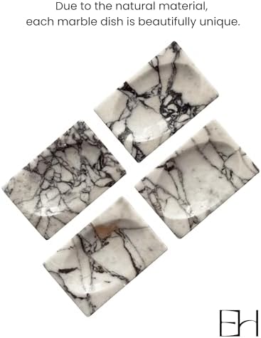 Marble Soap Dish Tray, Soap Bar Holder for Bathroom Shower