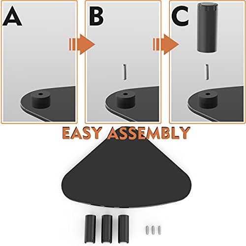 Hemudu 2 Pack Computer Monitor Riser | Triangle Save Space Desktop Corner Stand for Computer Monitor & Laptop Black HD01