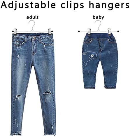 GoodtoU Pants Hangers, 30Pack Skirt Hangers with Clips Metal Hangers for Pants Clips Men Women Kids Trouser Shorts Jeans Clothes