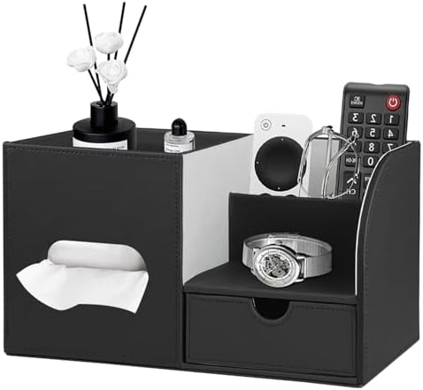 Tissue Box Cover with Drawer Organizer and Storage Tray,Cube Tissue Holder