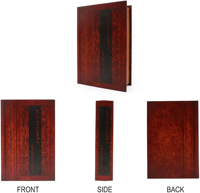 PACOLO Decorative Book Boxes, Faux Wood cover Storage for Hidden Jewelry, Money, and Cash
