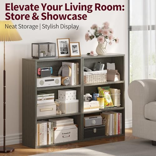 Book Shelf,3-Tier Bookshelf Storage Shelves, 35 Inch Bookcase