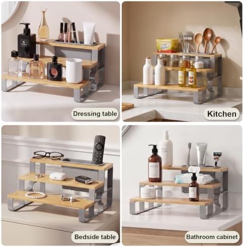 Makeup Organizer with Makeup Brush Holder, Perfume Stand, Dresser organizer