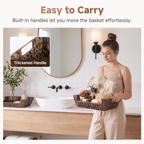 StorageWorks Pantry Baskets for Organizing, Storage Baskets, Water Hyacinth