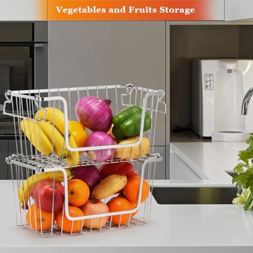 Orgneas Stacking Freezer Organizer Bins for 5.0Cu.Ft Chest Freezer