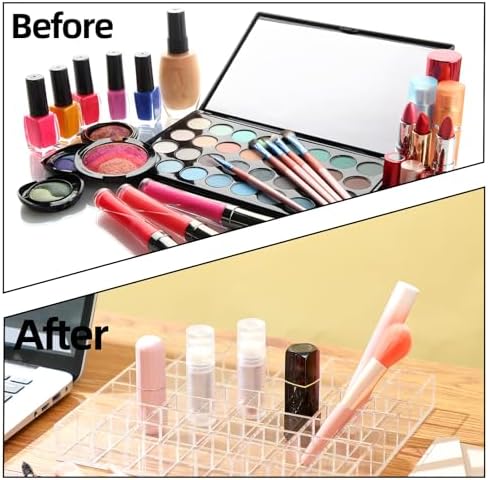 Mumufy Lipstick Holder Clear Acrylic Makeup Organizer Display, 56 Slot