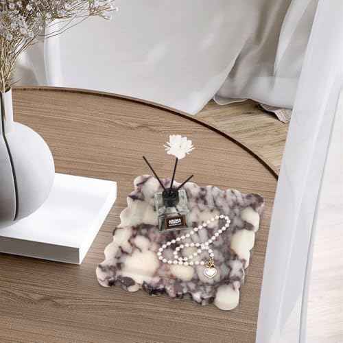 Square Marble Decorative Tray, Turkey Calacatta Viola, 8 * 8