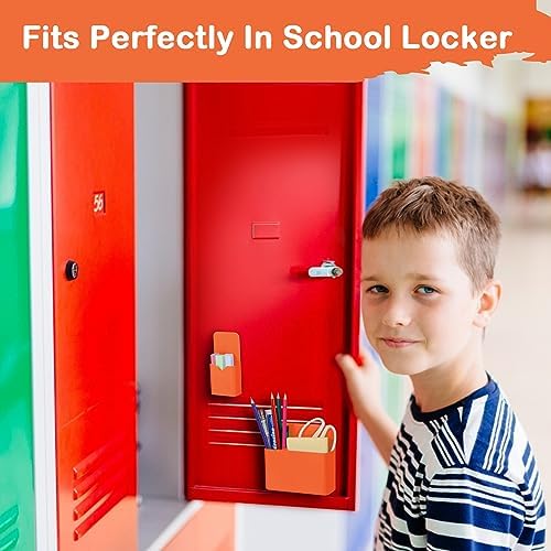 KITANIS Magnetic Pen Holder,2 Pack Magnetic Dry Erase Marker Holder with Generous Compartments,Strong Magnet Storage Marker Pen Pencil Organizer for Refrigerator,Whiteboard,Locker Accessories
