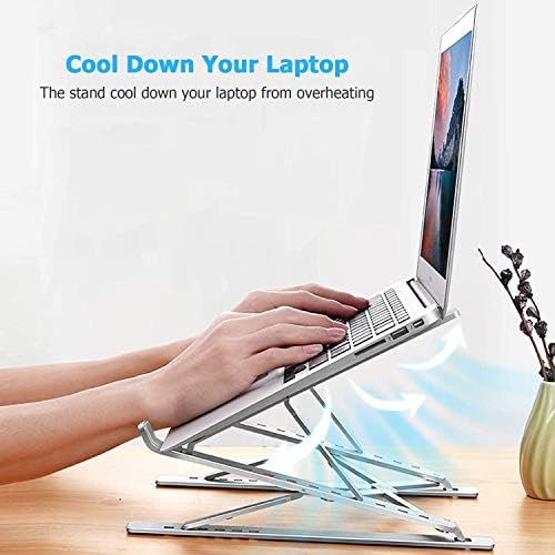 Laptop Stand for Desk，Stable MacBook Pro Stand，Ergonomic Aluminum Computer Riser for 12 13 15 16 17 inch ，Computer Cooli