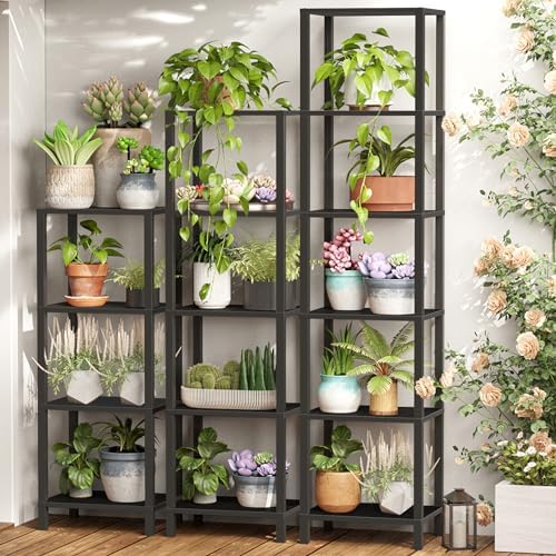 TUTOTAK Bookshelf, 5-Tier Tall Narrow Book Shelf for Small Space