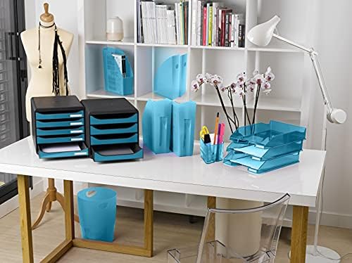 Exacompta Big-Box Iderama, 4 Drawers - Mouse Grey/Turquoise
